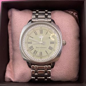 Juicy Couture Stainless Steel Watch, Diamond and Roman Numeral